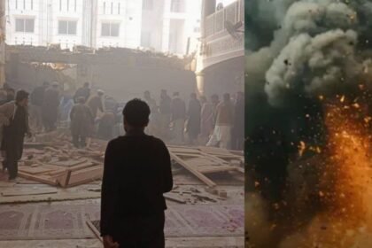 major bomb blast in peshawar pakistan 9 people killed 4 policemen seriously injured