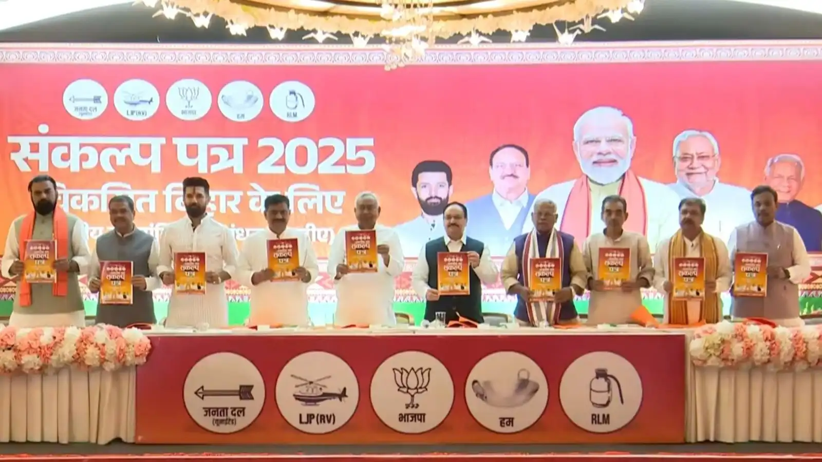 nda sankalp patra promise of one crore jobs and employment read the 25 guarantees of the nda manifesto in the bihar election 2025
