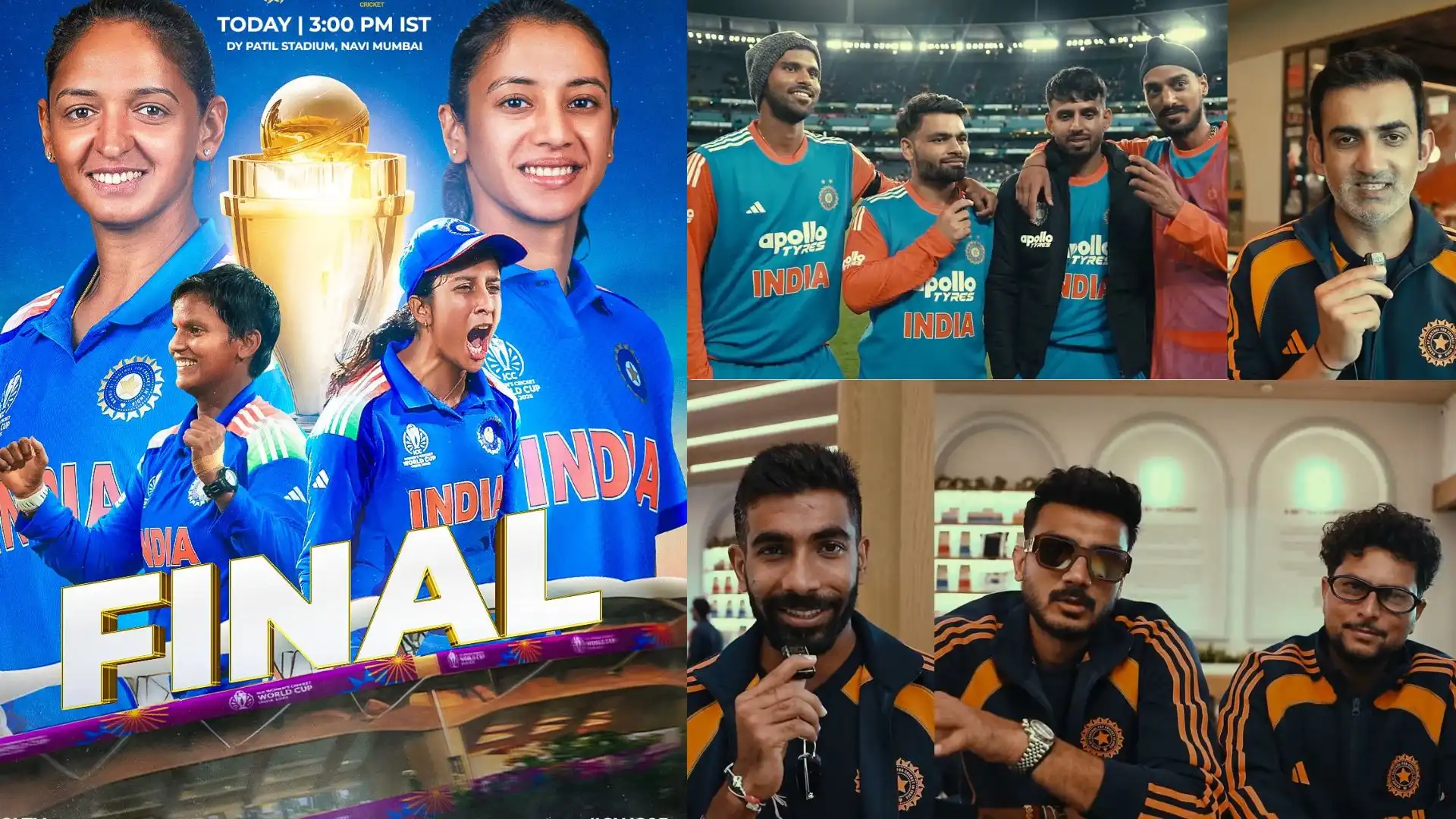 bumrah sky gambhir mens team wish womens cricket team before world cup final optimized