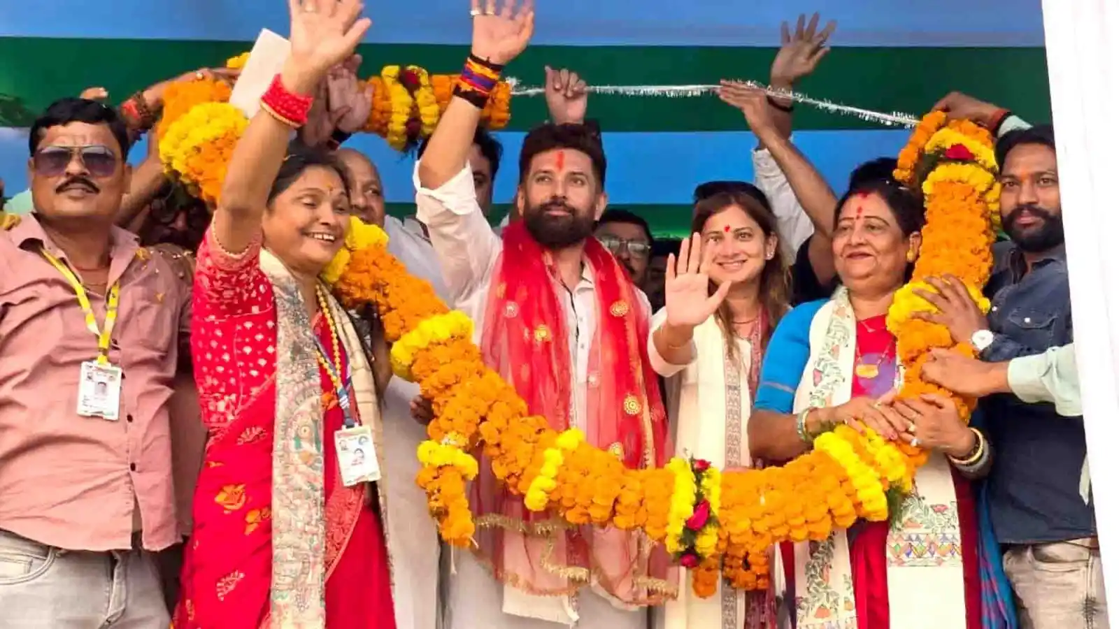 chirag paswan paru rally muzaffarpur chaos