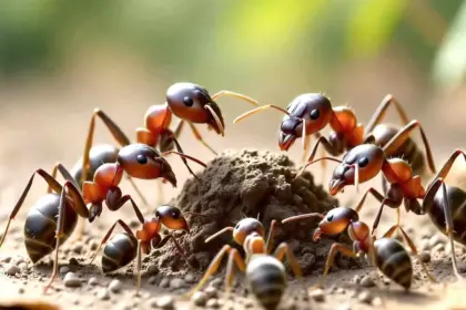 how ants conduct funerals inside mysterious ant cemetery