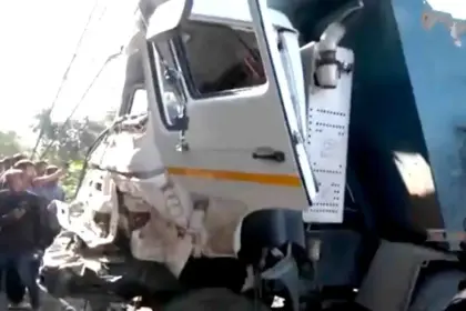 jaipur drunk dumper crash 50 vehicles 10 dead