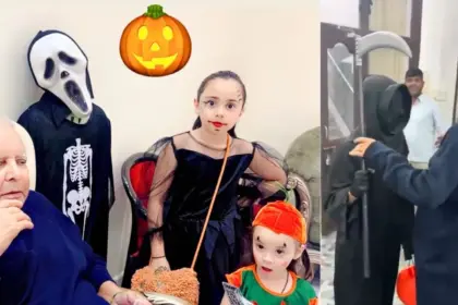 lalu family celebrates halloween called kumbh useless bjp says no votes for those attacking faith