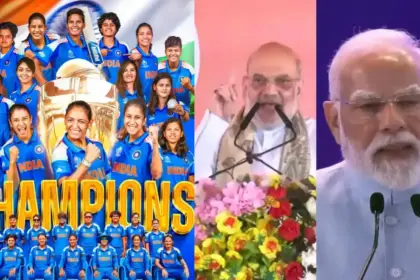 women in blue win icc womens world cup 2025 pm modi amit shah congratulate