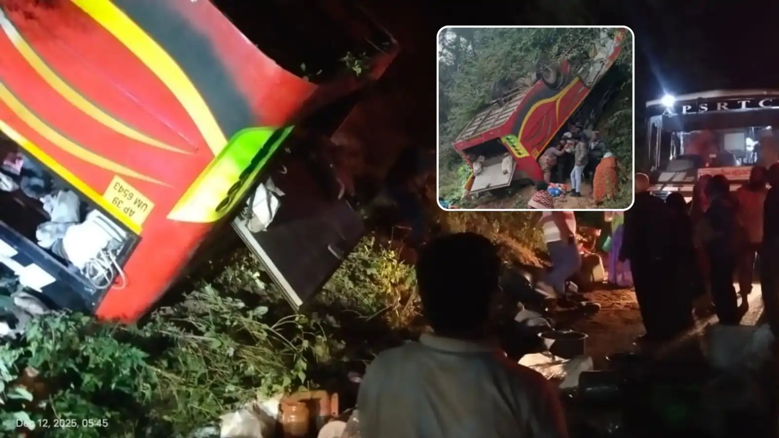 9 people killed several seriously injured as bus falls into deep gorge in andhra pradesh