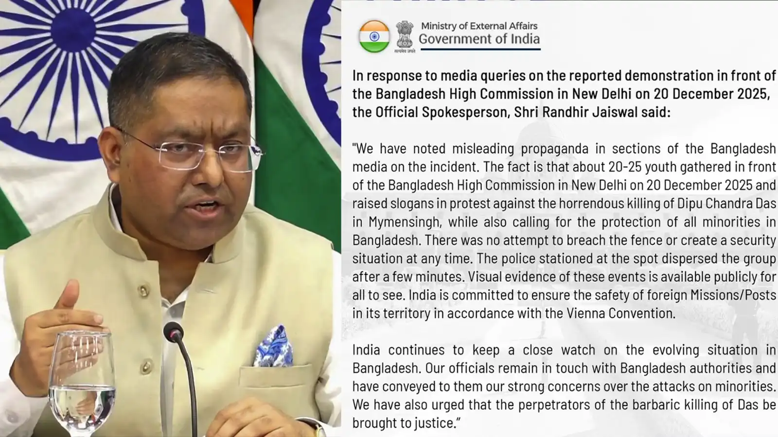 bangladesh high commission protest controversy india rejects misinformation claims