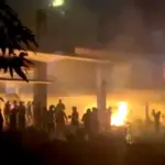 bangladesh political violence 7 year old girl killed extremists set bnp leader house on fire
