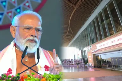 double engine government development will flow like brahmaputra pm modi big statement new guwahati airport terminal