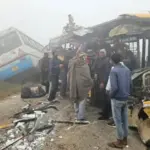 haryana charkhi dadri fatal road accident fog 1 student dead 18 injured