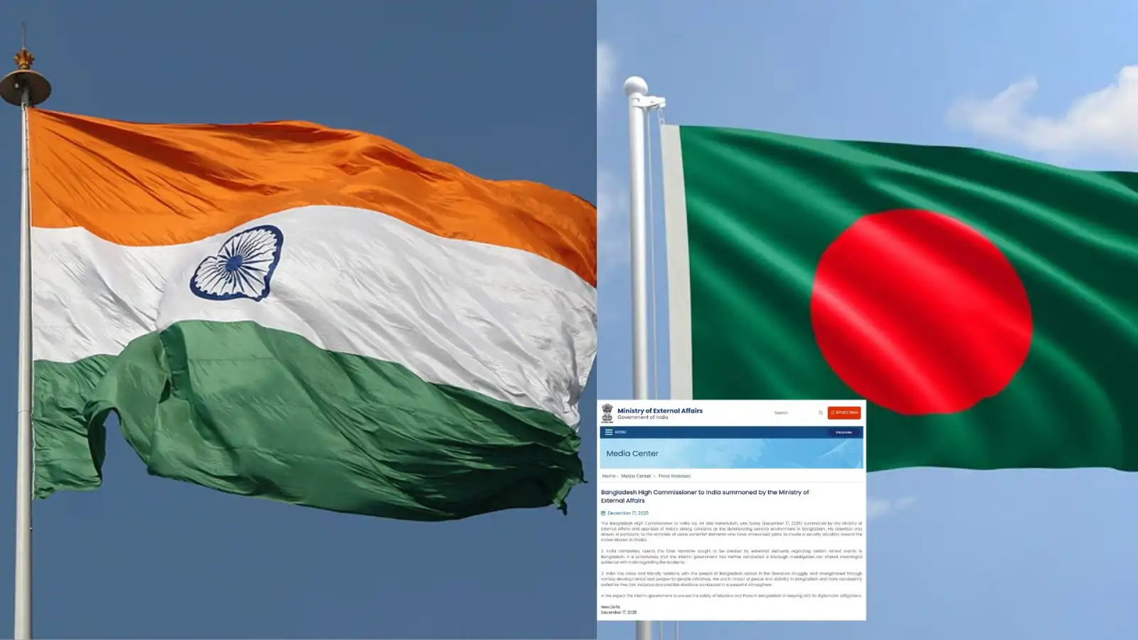 india summons bangladesh high commissioner threats indian embassy in dhaka