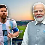 lionel messi delhi visit at arun jaitley stadium meeting pm modi