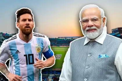 lionel messi delhi visit at arun jaitley stadium meeting pm modi