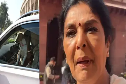 renuka chowdhury brings pet dog to parliament bjp demands action