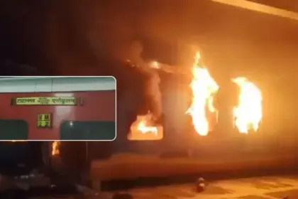 tatanagar ernakulam express catches fire one person dies