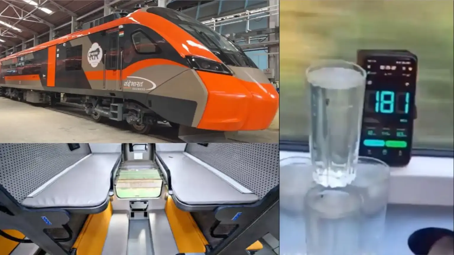 vande bharat sleeper train water test full marks 180kmh speed