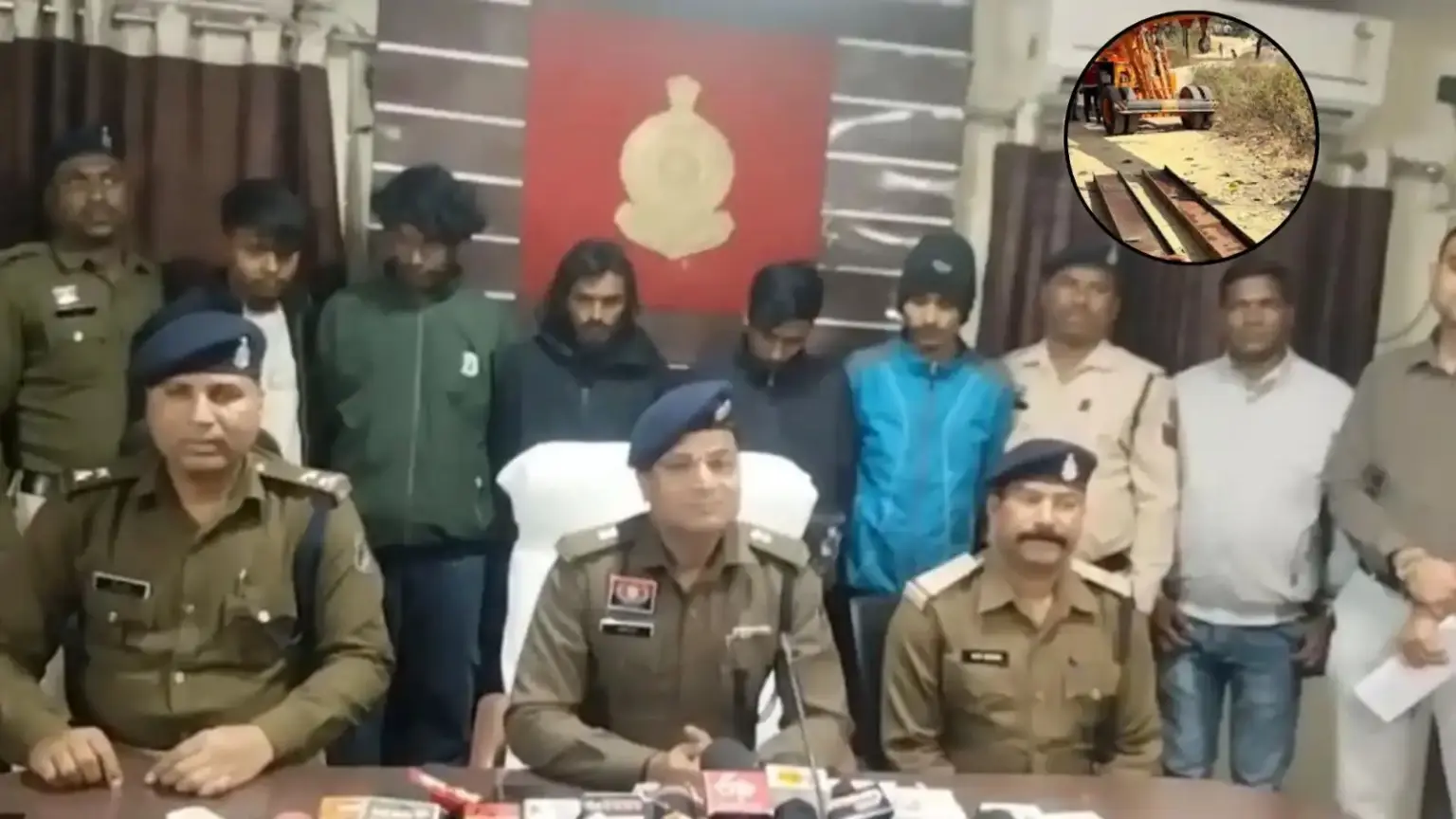 chhattisgarh korba bridge theft 60 feet 30 ton police arrest