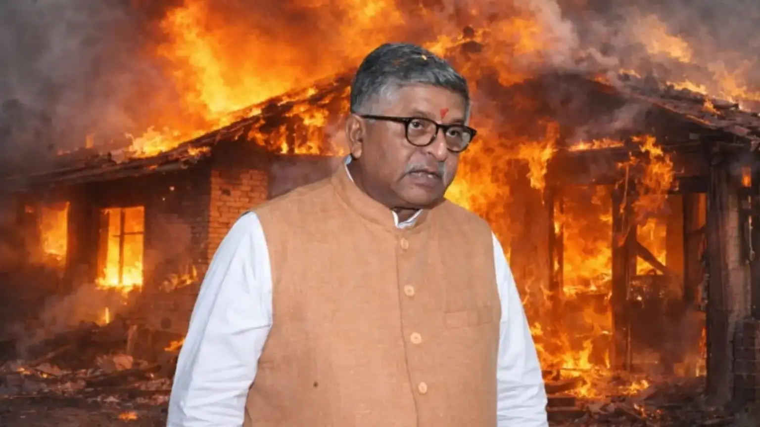fire breaks out at bjp mp ravi shankar prasads residence in delhi three fire trucks present at the scene