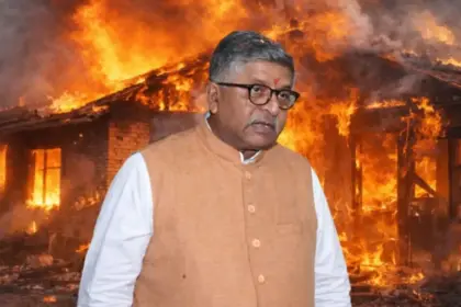 fire breaks out at bjp mp ravi shankar prasads residence in delhi three fire trucks present at the scene