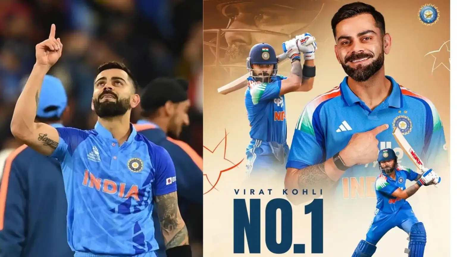 icc rankings kohli returns to number one spot after four years