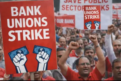 on january 27 8 lakh bank employees to strike nationwide bankers to protest on streets demanding five day work week
