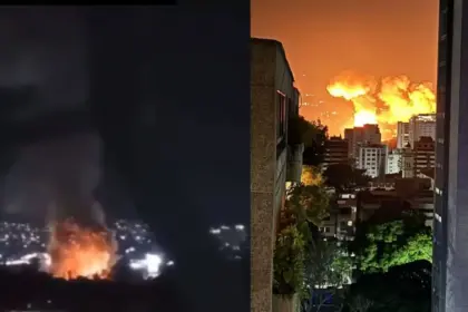 usa airstrike venezuela caracas explosions