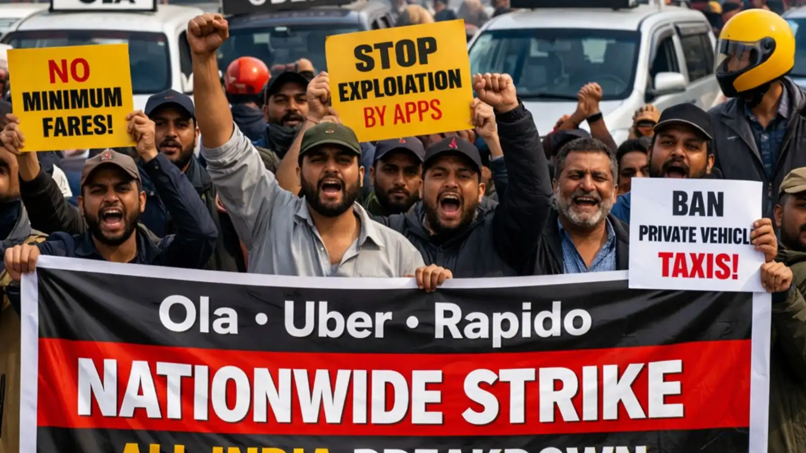 all india breakdown ola uber rapido drivers strike nationwide present two demands to government