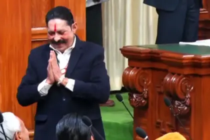 bihar jdu mla from mokama anant singh took oath as mla in the bihar vidhan sabha assembly