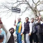 bjp takes to the streets in protest against congress at ai summit delhi president virender sachdeva detained by police