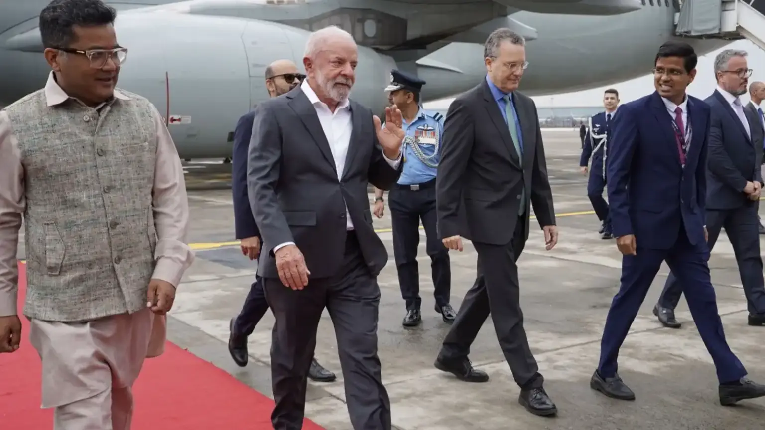 brazilian president lula arrives in delhi for ai summit to meet pm modi