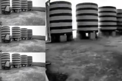 cctv captures exact moment of deadly blast on roof top in bhubaneswars sundarpada