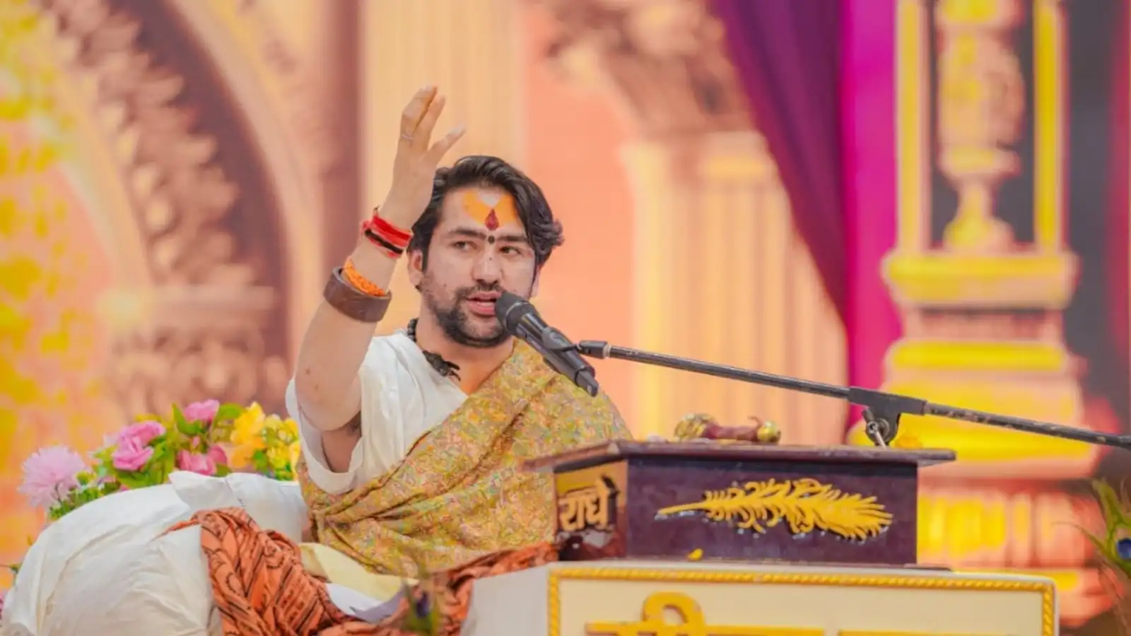 dhirendra shastris big statement we must step out of the monastery and hold both mala and bhala