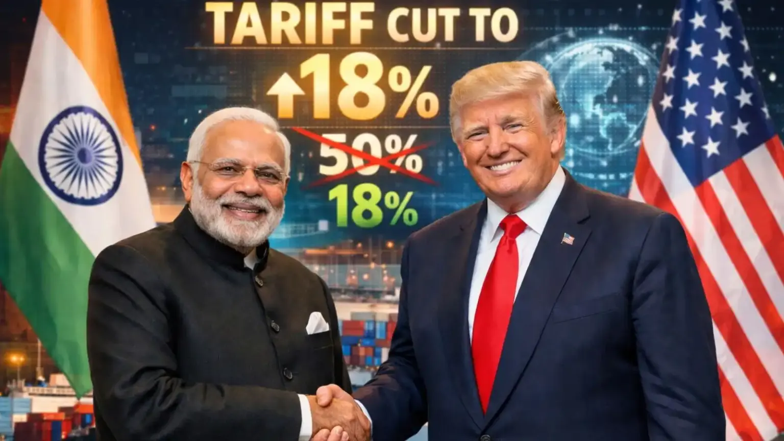 india us talks trump announces trade deal tariffs on indian goods cut from 50 to 18