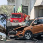 major accident at mulund metro construction site one dead and four injured as pillar slab falls