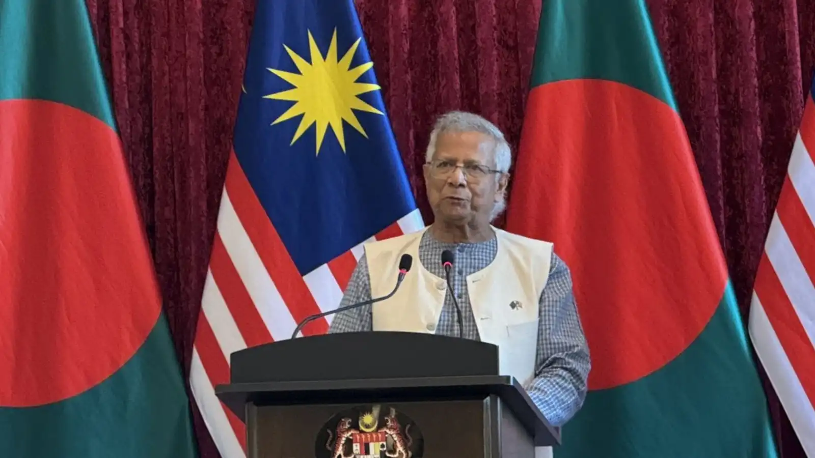 mohammad yunus farewell speech india seven sisters remark controversy