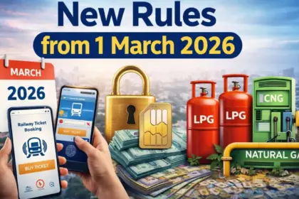 new rules from 1 march 2026 online ticket booking upi lpg cng changes