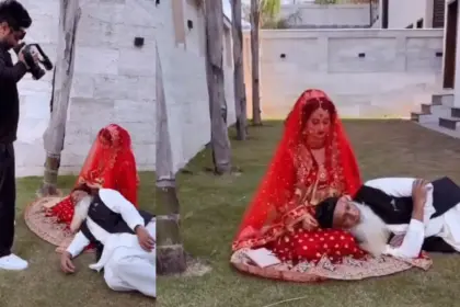 rawalpindi 70 year old man marriage 22 year old viral wedding video