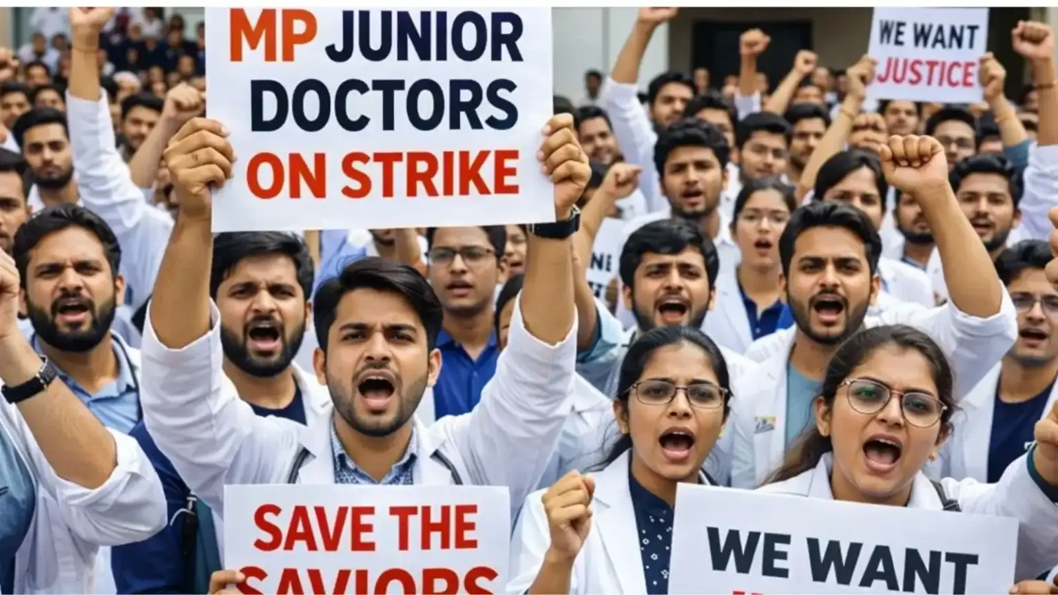8000 junior doctors on strike in mp opd services at hospitals at risk of disruption