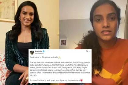 after being stranded in dubai for hours badminton star pv sindhu returns home and shares an emotional post on social media