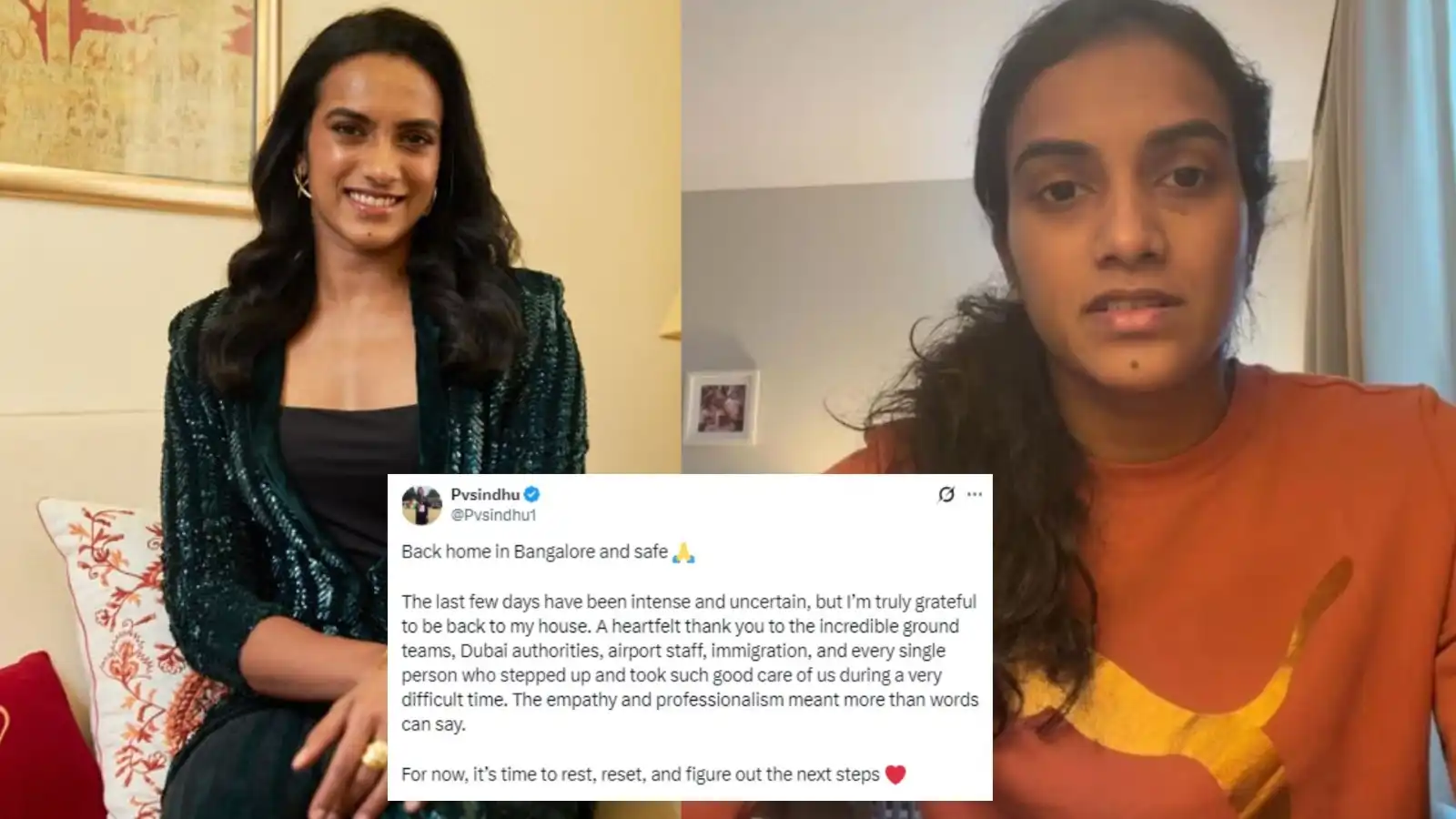 after being stranded in dubai for hours badminton star pv sindhu returns home and shares an emotional post on social media