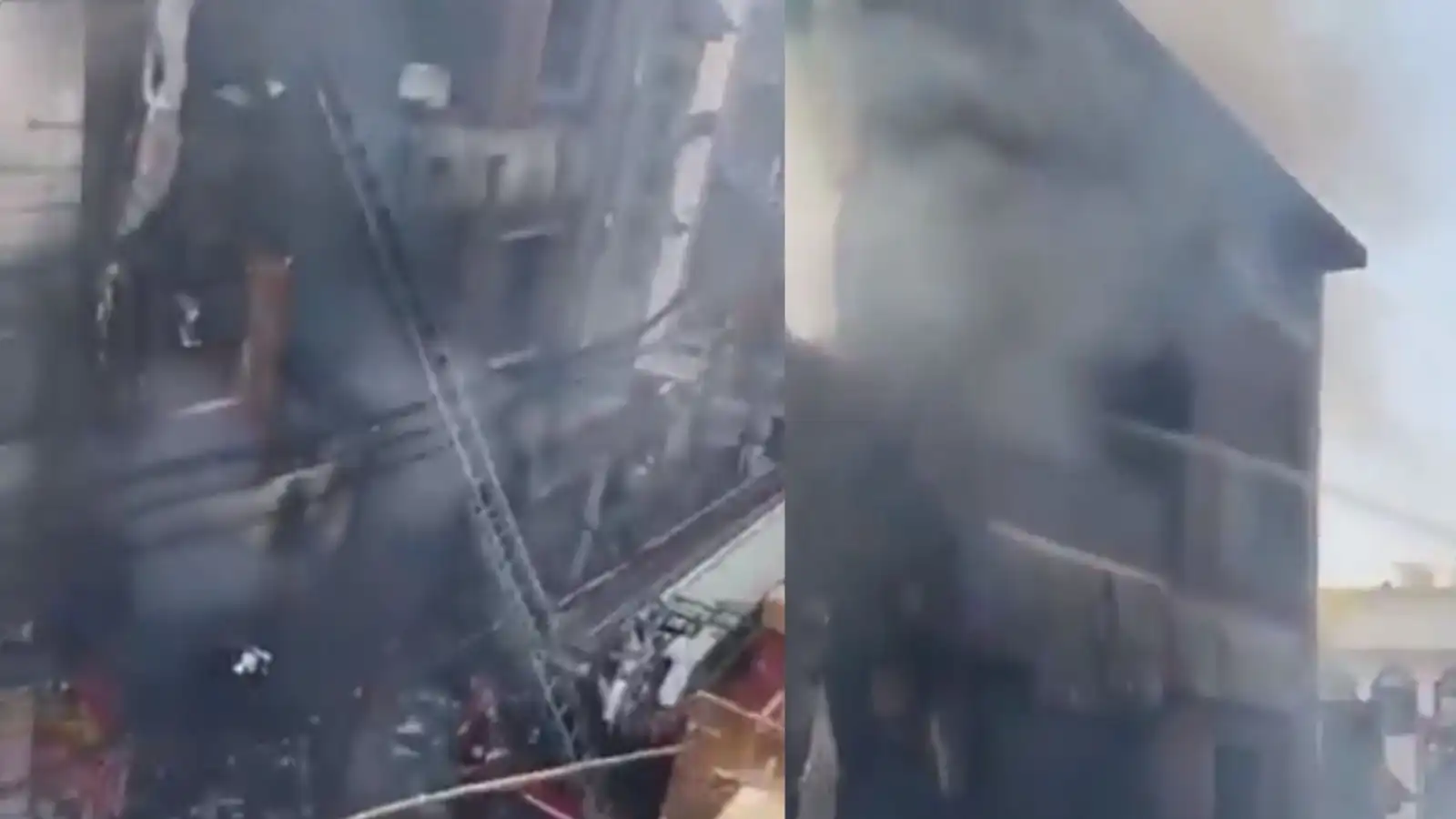delhi palam fire 6 dead 4 storey building 18 people trapped