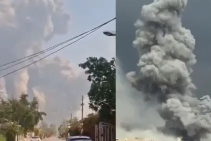 israel pounds iran with heavy bombing smoke clouds loom over tehran