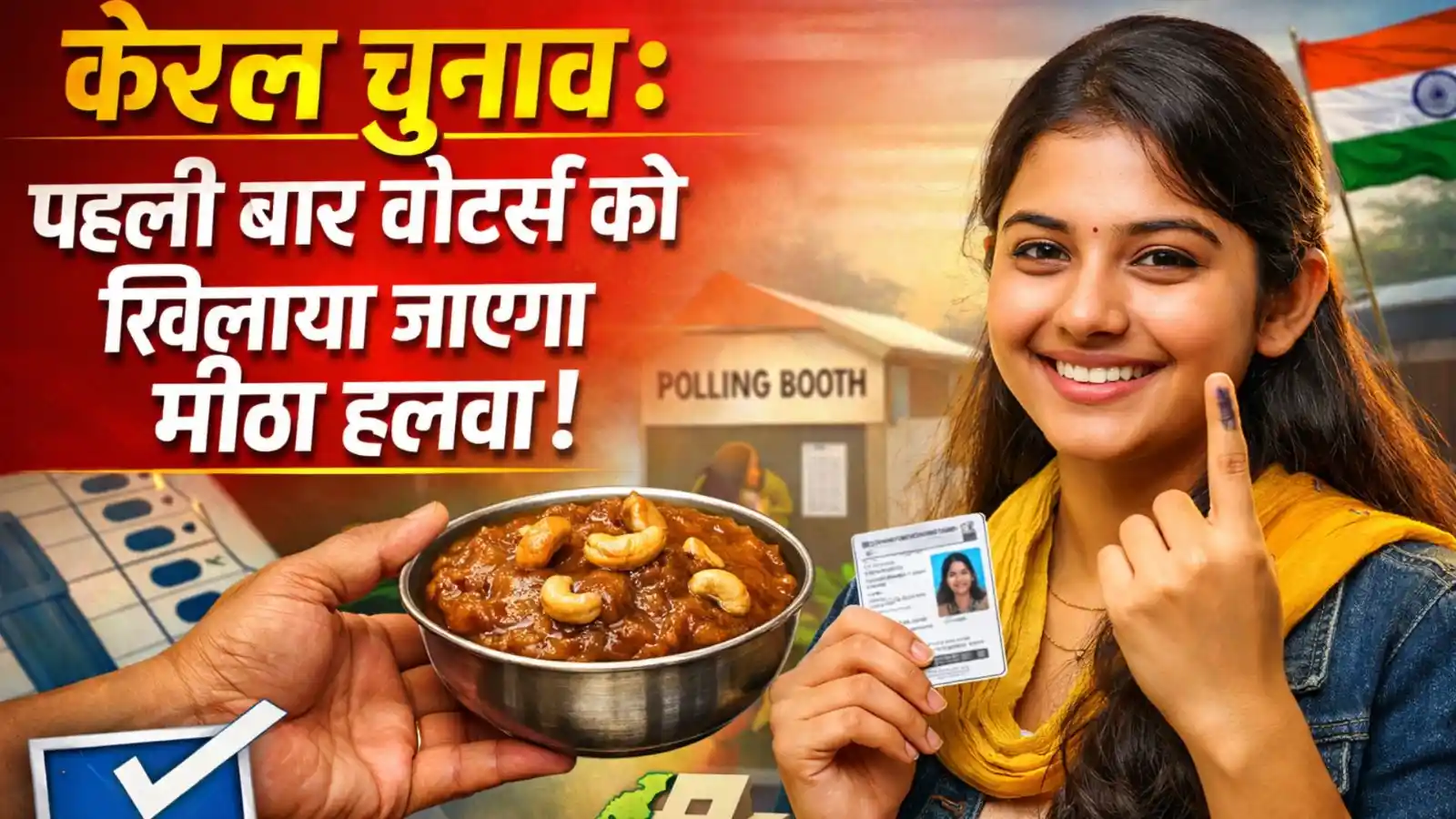 kerala election first time voters halwa vote sweetened keralam eci campaign