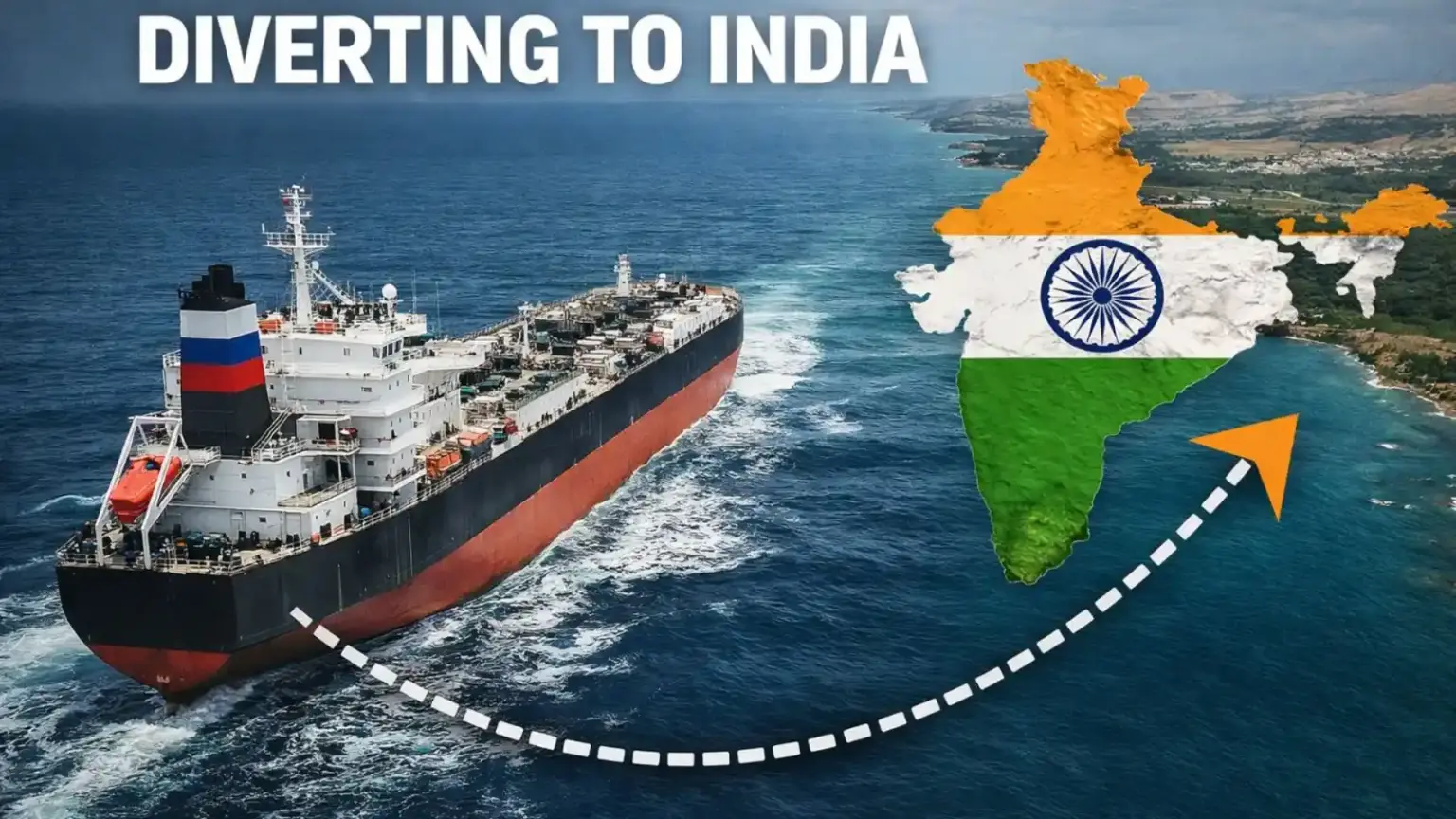 russian oil tanker heading to china makes sudden u turn in the sea changes course towards india