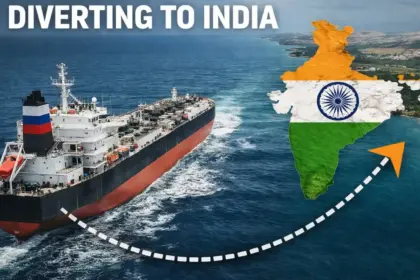 russian oil tanker heading to china makes sudden u turn in the sea changes course towards india