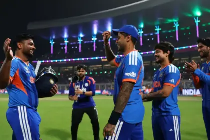 sanju samsons brilliant innings led team india to victory as they defeated west indies by 5 wickets and secured a spot in the semi finals