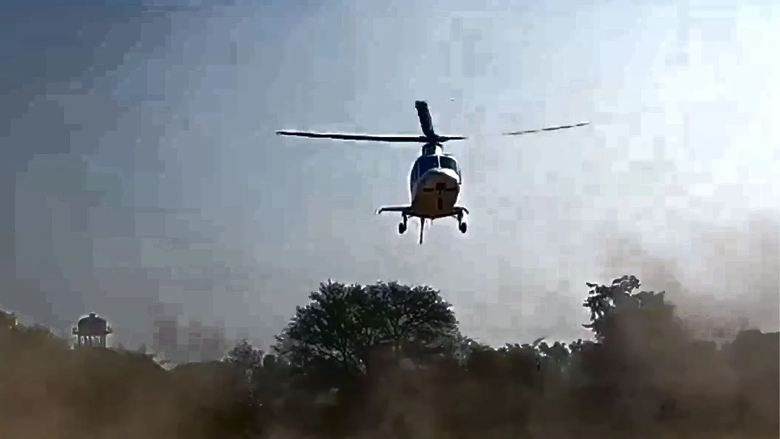 smoke fills up deputy cm keshav prasad mauryas helicopter emergency landing at lucknow airport