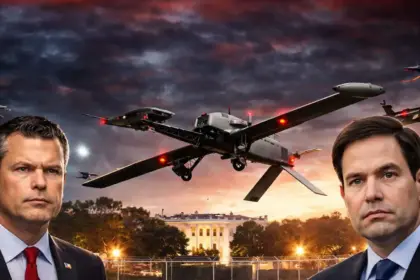 washington army base unknown drone us security alert rubio hegseth