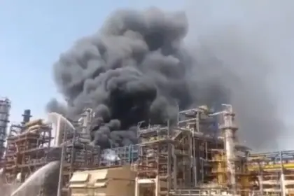 a massive fire broke out at the balotra refinery unit in rajasthan just a day before prime minister narendra modi was scheduled to inaugurate it