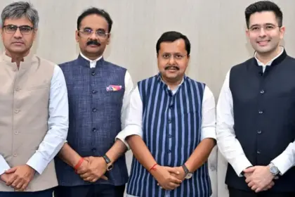 aap mein bagawat raghav chadha 3 mp bjp join rajya sabha membership cancel demand