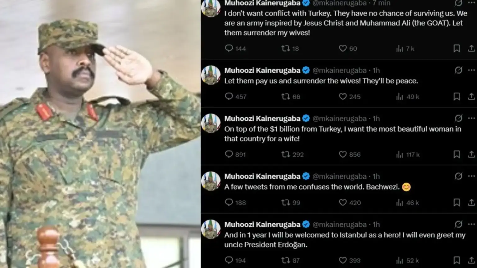 i want 1 billion and a perfect bride ugandas army chief makes bizarre demands from turkey know the reason